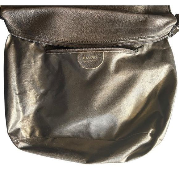 Balpri Black Genuine Leather Shoulder Bag / Crossbody Bag Made In Spain Top Zip - Picture 11 of 16